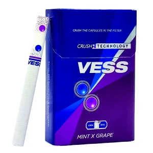 บุหรี่ VESS CRUSH MINT X GRAPE 2 เม็ดบีบ