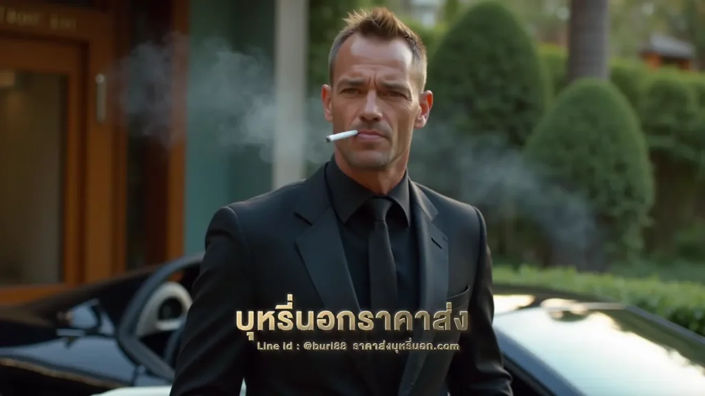 a man in a suit smoking a cigarette 5 วิธีสร้างแบรนด์บุหรี่นอกให้โดดเด่นในตลาดออนไลน์